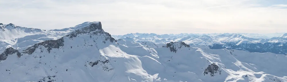 Die Aussicht im Skigebiet