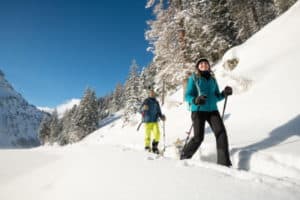 Winterwanderer haben Spaß