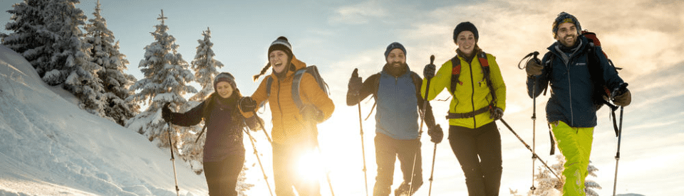 Gruppe Wanderer haben Spaß